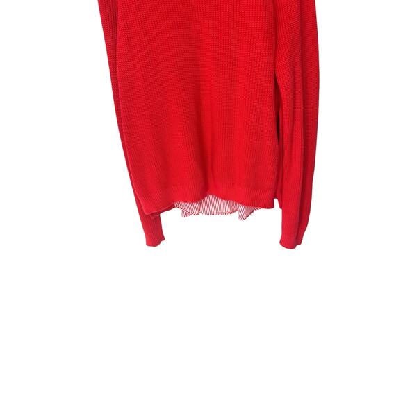 Ralph Lauren Red Cable Knit Crew Neck Quiet Luxury Sweater Shirt Combo Size XL - Picture 8 of 11